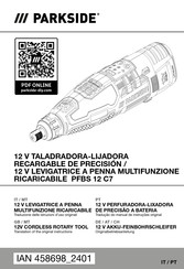 Parkside 458698 2401 Translation Of The Original Instructions