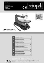 Scheppach DECO FLEX SL Operating Instructions Manual