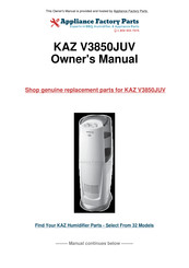 Vicks V3800 Series Use And Care Manual