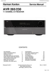 Harman Kardon AVR 3650 Service Manual