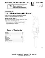 Graco HYDRA-SPRAY Monark 223596 Instructions And Parts List