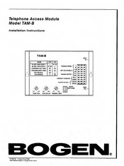Bogen TAM-B Installation Instructions Manual