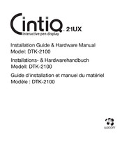 Wacom DTK-2100 - INSTALLATION AND Installation Manual & Hardware Manual
