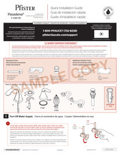 Pfister Pasadena F-049-PD Quick Installation Manual