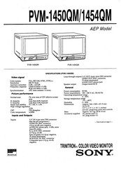 Sony trinitron PVM-1450QM Manual