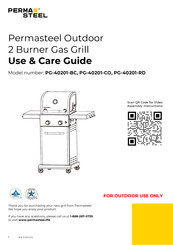 PERMASTEEL PG-40201-CO Use & Care Manual