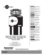 InSinkErator Contractor 333 Manual