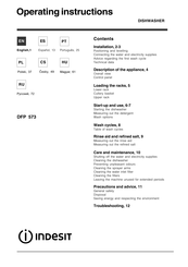 Indesit DFP 573 Operating Instructions Manual