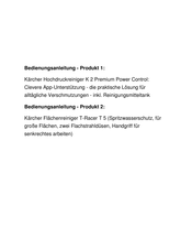 Kärcher K 2 Premium Manual