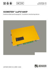 Bender isoPV1685 Quick Start Manual