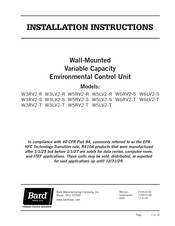 Bard W6RV2-T Installation Instructions Manual