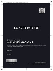 LG SIGNATURE WD405C Series Owner's Manual