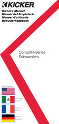 Kicker CompVR CVR12 Owner's Manual