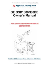 GE GSD1300N00BB Owner's Manual