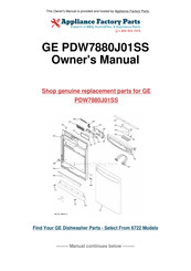 GE Profile Triton XL PDW7000 Series Owner's Manual
