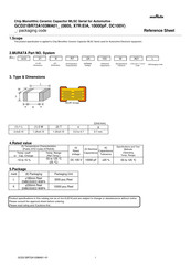 Murata GCD21BR72A103MA01 Series Reference Sheet