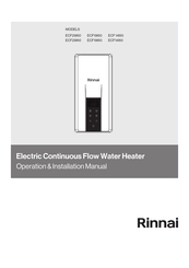 Rinnai ECF19I60 Operation & Installation Manual