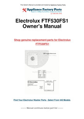 Electrolux Frigidaire FTF530F Use & Care Manual