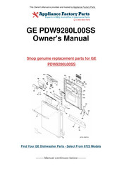 GE Profile PDW9200 Series Owner's Manual