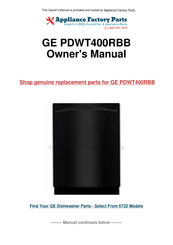 GE PDWT400RBB - Fully Integrated Dishwasher Installation Instructions Manual
