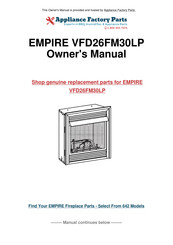 Empire Comfort Systems VFD26FP30L10 Installation Instructions And Owner's Manual