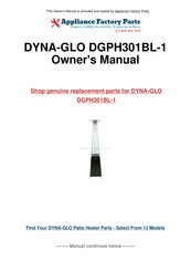 Dyna-Glo DGPH301BL Owner's Manual