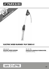 Parkside PUV 2000 A1 Translation Of The Original Instructions