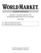 World Market SEGOVIA 619691 Assembly Instructions Manual
