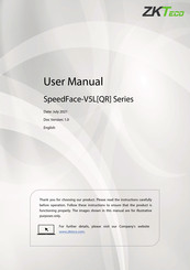 ZKTeco SpeedFace-V5L(QR) User Manual