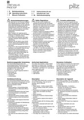 Pilz PNOZ X3P Operating Instructions Manual