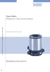 Burkert Positioner TopControl Basic 8694 Operating Instructions Manual