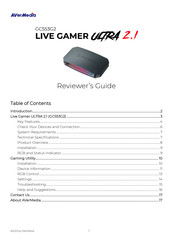 Avermedia LIVE GAMER ULTRA 2.1 Reviewer's Manual
