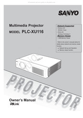 Sanyo PLC-XU116 Owner's Manual