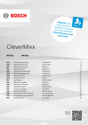 Bosch CleverMixx MFQ22 Series Information For Use