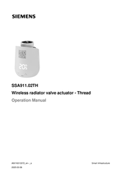 Siemens ACVATIX SSA911.02TH Operation Manual