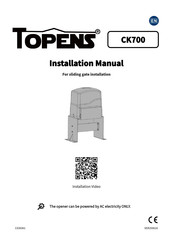 Topens CK700 Installation Manual