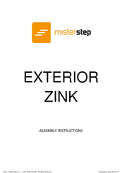 Misterstep EXTERIOR ZINK Assembly Instructions Manual