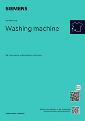 Siemens WI14W502GB User Manual And Installation Instructions