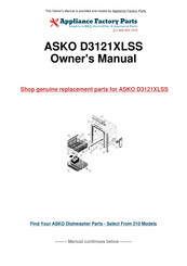 Asko D3121 Use & Care Manual