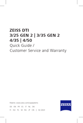Zeiss DTI 4/50 Quick Manual