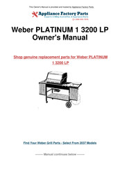 Weber PLATINUM 3200 Series Owner's Manual