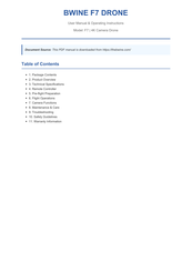 BWINE F7 MINI User Manual