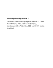 EINHELL GE-DP 18/25 LL Li Original Operating Instructions