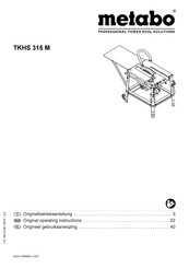 Metabo TKHS 315 M Original Operating Instructions