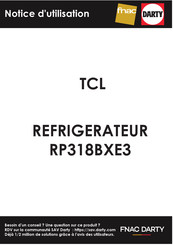 TCL RP318BXE1 Operation Instructions Manual