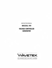 Wavetek 141 Instruction Manual