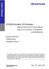 Renesas E20 User Manual