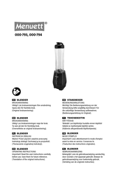 Menuett 000-794 Operating Instructions Manual