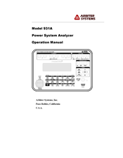 Arbiter Systems 931A Operation Manual
