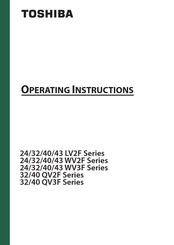 Toshiba 40 QV2F Series Operating Instructions Manual